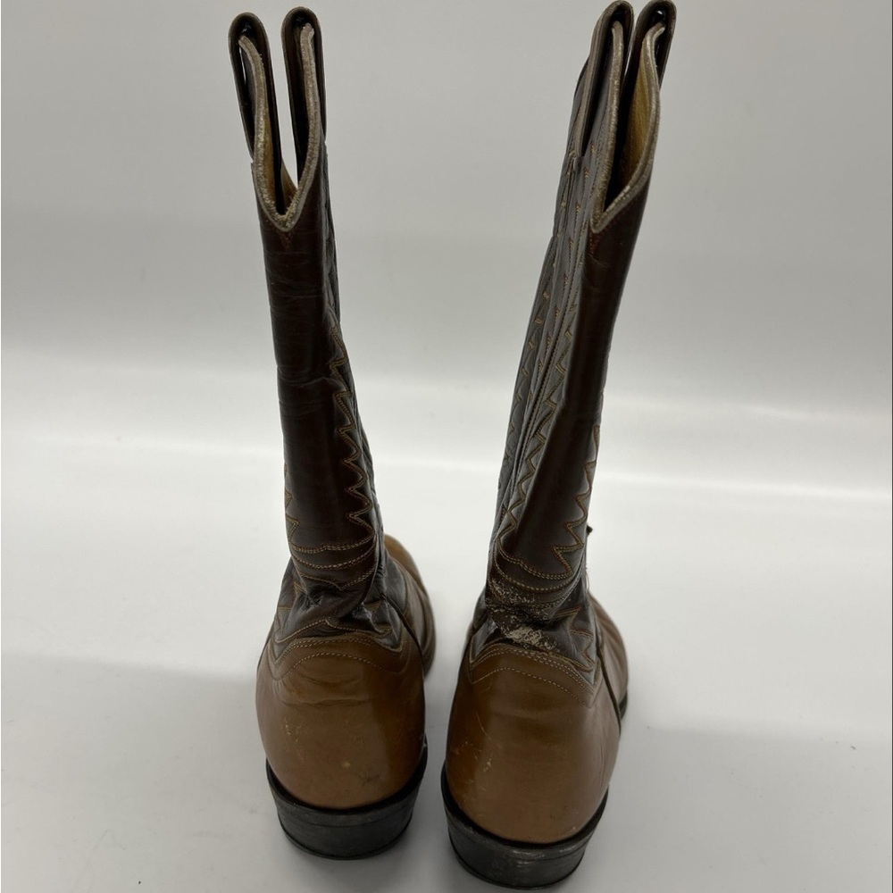 Vintage Tony Lama Cow Boy Boots Size 8.5 D Men’s Leather Cow Boy Boots Style4210 - Picture 4 of 6
